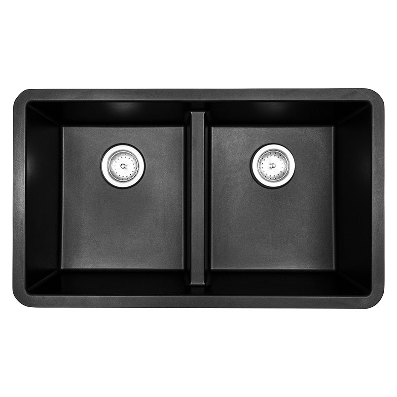 Black Quartz Double Bowl 50/50-3319 sink