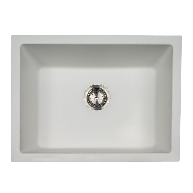 White Quartz Single Bowl 2418 sink